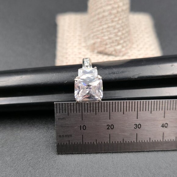 Size 8.75 Sterling Silver Quality Cubic Zirconia Gems Ring A6504 - Picture 8 of 9